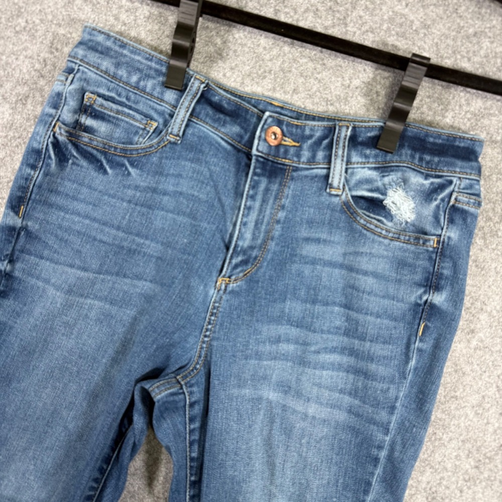 Arizona Jean Co Skinny Jeans Womens 9 Blue Distressed Medium Wash Denim